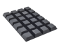 Preview: Rubber Feet Square-style, large, self-adhesive, black - 24 pcs.