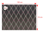 Preview: Grillcloth VOX Style Diamant black- 100 x 75 cm