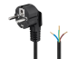 Preview: Power Cord 2 m black - Loose cable ends