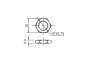 Preview: Mutter für Alpha PCB 16mm Potentiometer M7 x 0,75 - HZ92-7-AF