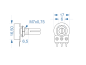 Preview: Potentiometer Alpha 16 PCB 220k log