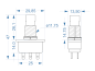 Preview: Carling Footswitch 316-PP, DPDT ON-ON