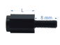 Preview: Distanzbolzen Polyamid  M3 / 10 mm, Innen / Aussengewinde - 6er Pack