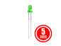 Preview: LED 5 mm green, Pack of 5