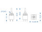 Preview: Mini-Toggle Switch DPDT - 2 postion ON-ON