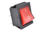 Preview: Rocker switch, 2 position, DPST, ON-OFF, lighted red