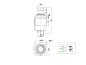 Preview: Fußschalter 3-Pol Wechsler, LED Ring Rot ohne Kappe