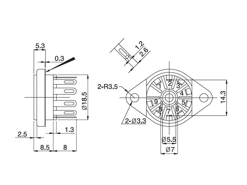 Socket Noval Belton, Chassis VT9-ST-2