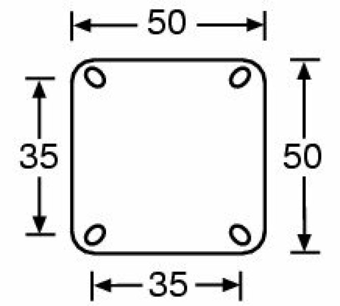 Swivel castor 50mm