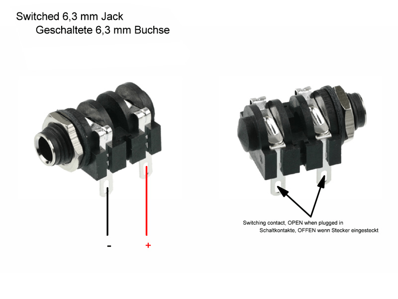 Neutrik NMJ4HC-S - 6,3 mm Mono switched