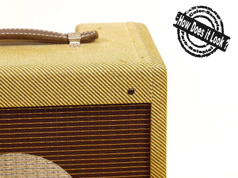 Grillcloth Fender Oxblood w/ gold stripe - 60 x 90 cm