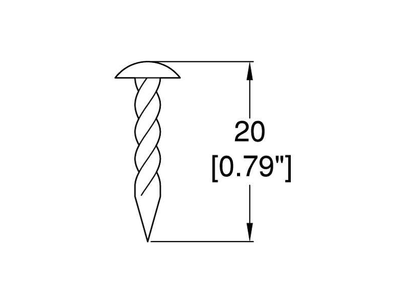 Screwnail, 20 mm, Zinc