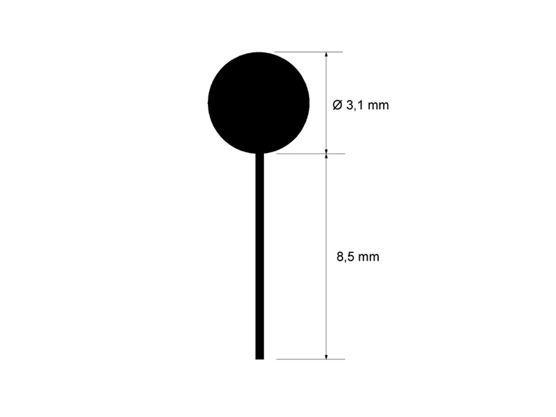Piping / Keder medium, weiß -  3,1 x 8,5 mm - 4 m