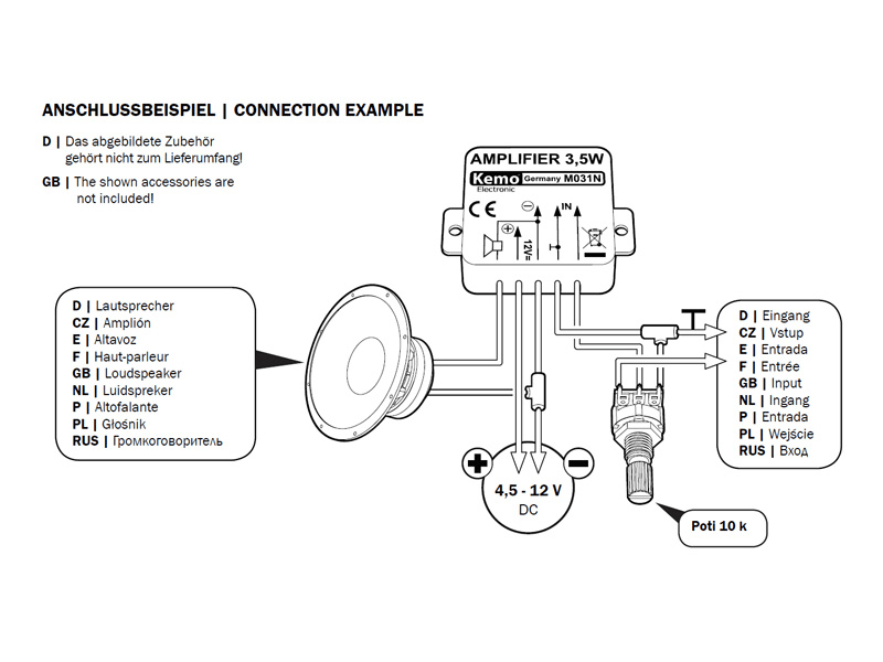 Verstärkermodul 3,5 W universal