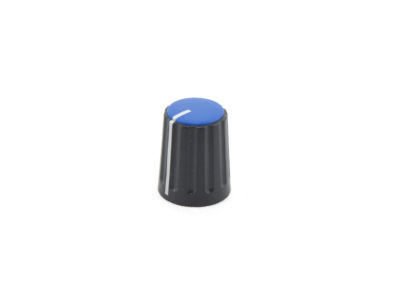 Plastic Knob Standard Black-Blue