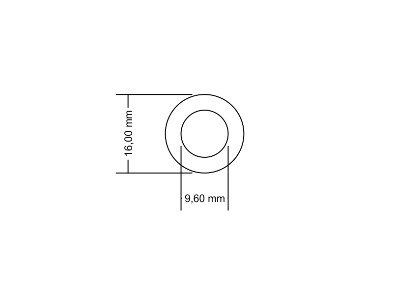 U-Scheibe für Potentiometer mit 3/8" Gewinde für Alpha