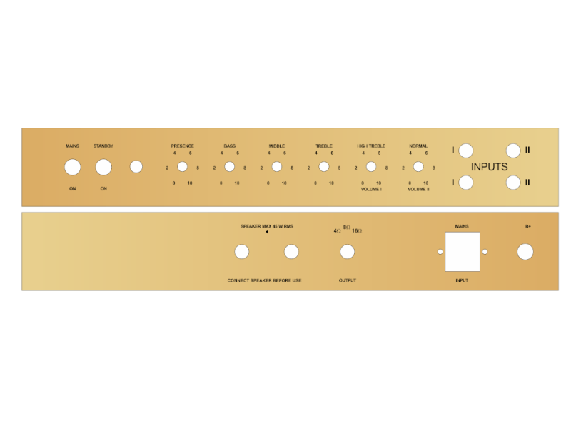 Faceplate für TT Bausatz JTM45 Style