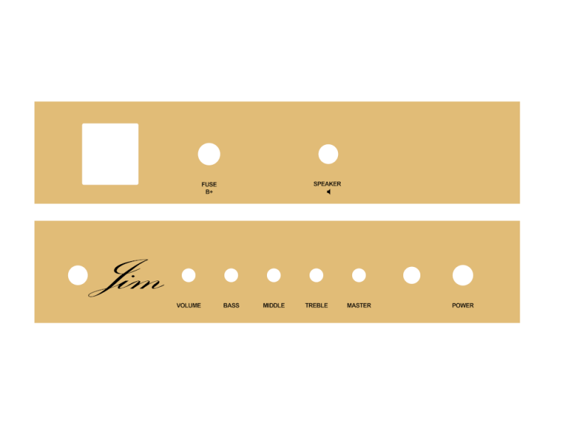 Faceplate for TT Amp-Kit Jim GOLD PRO