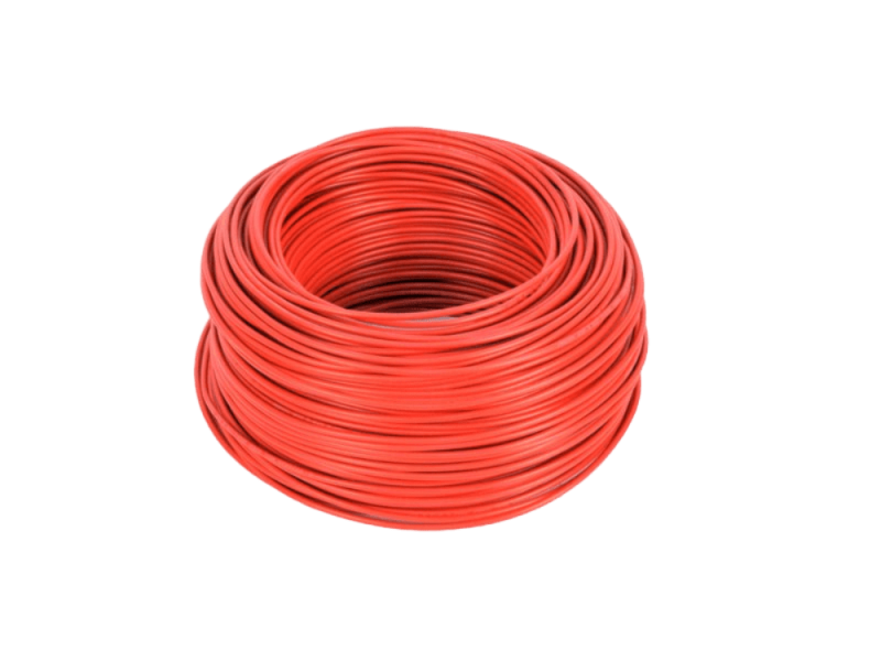 Hook-up wire, 1 mm² solid, 100 m, red