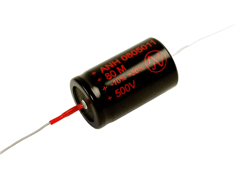 JJ Capacitor 80 µF / 500 V axial