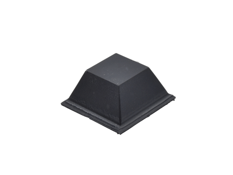 Rubber Feet Square-style, large, self-adhesive, black - 24 pcs.