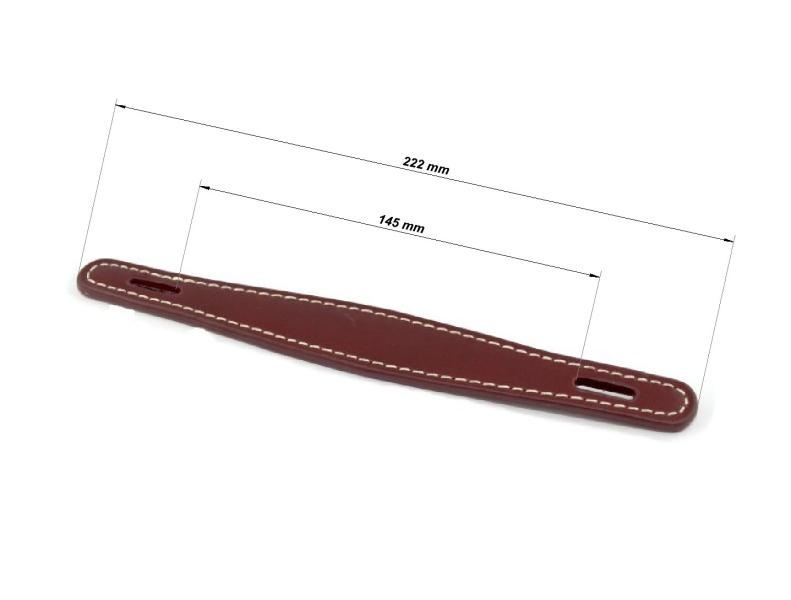 Strap handle, brown, flat, Fender-style