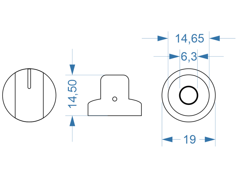 Knopf Classic Pointer - Schneeweiß