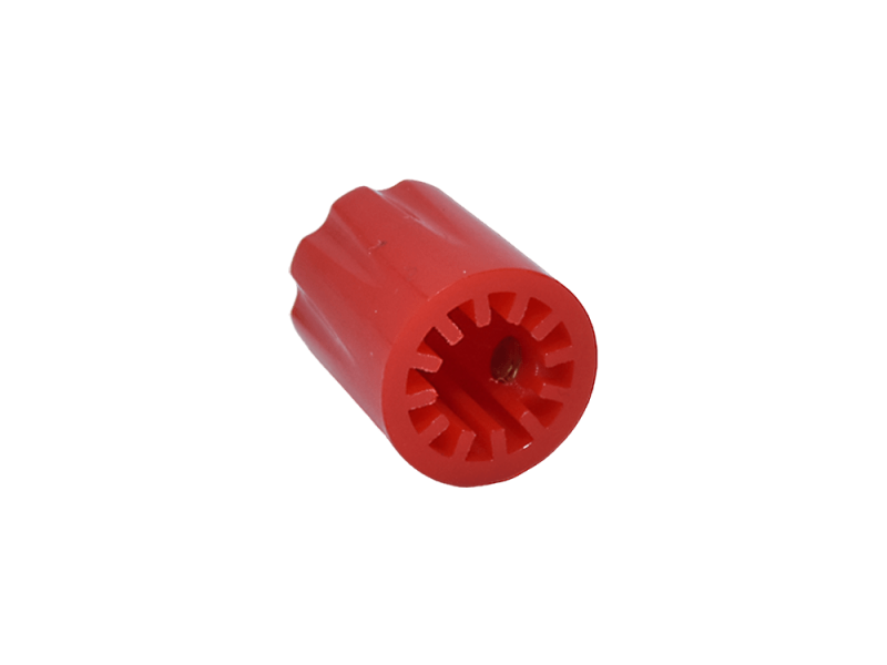 Knob Fluted Miniatur, red