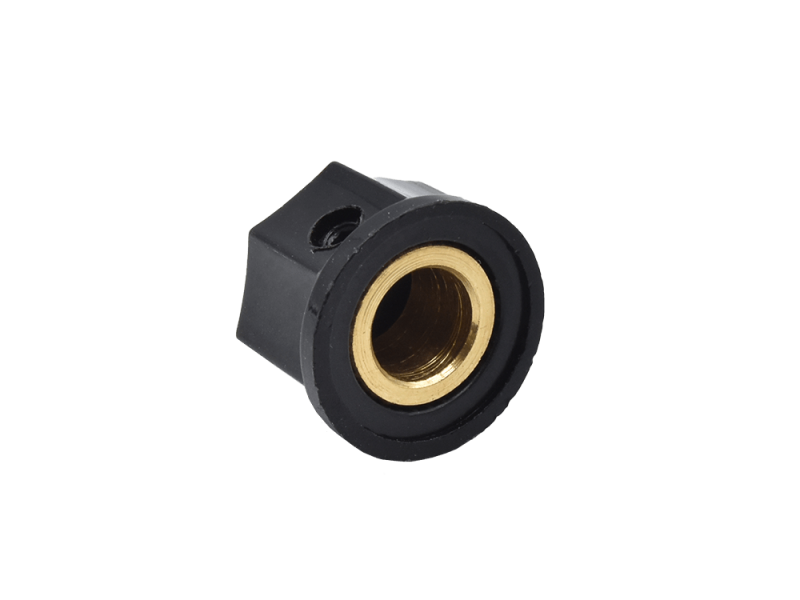 Knob Classic Small Fluted black