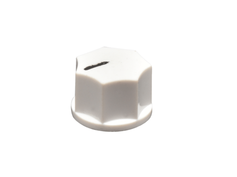 Knob Classic Small Fluted, white