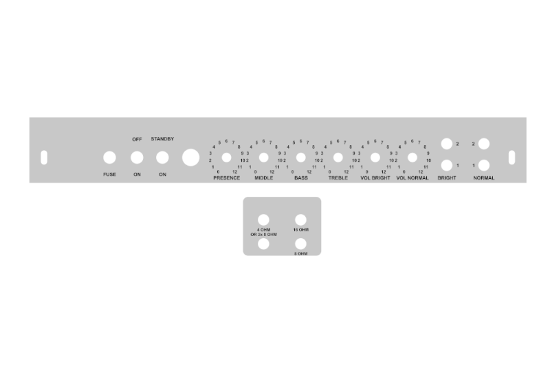 Faceplate for TT Amp-Kit 5F6