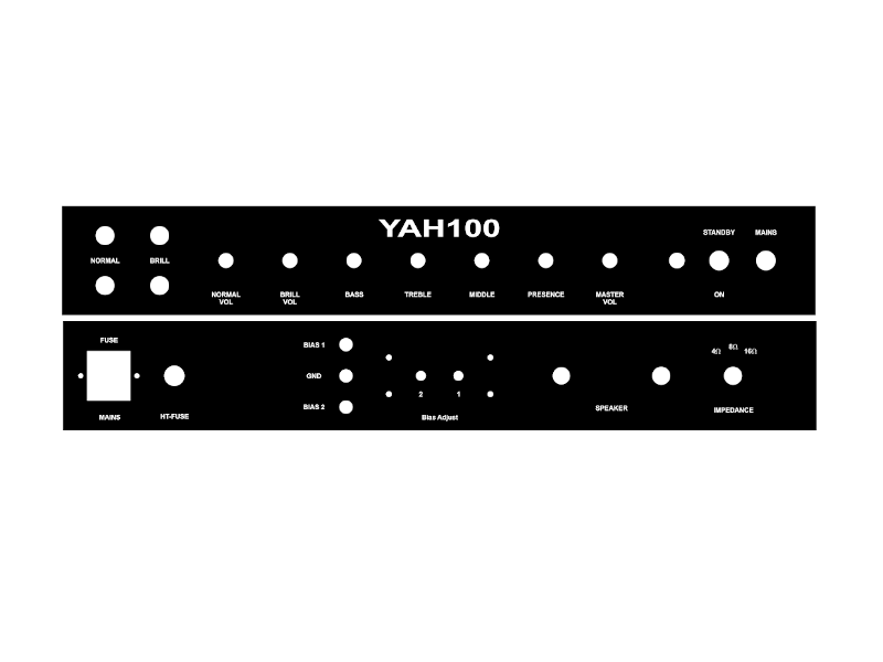 Faceplate for TT Amp-Kit YAH100