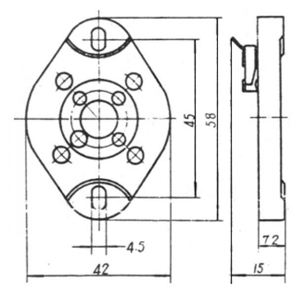 Sockel UX-4 Keramik, Chassis