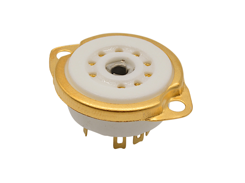 Socket Noval Ceramic w/mounting bracket - GOLD