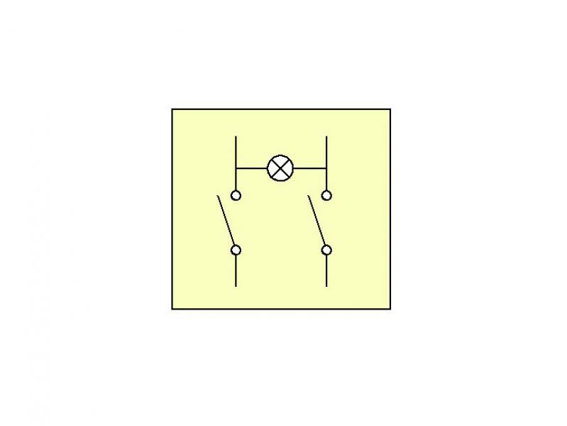 Rocker switch, 2 position, DPST, ON-OFF, lighted yellow