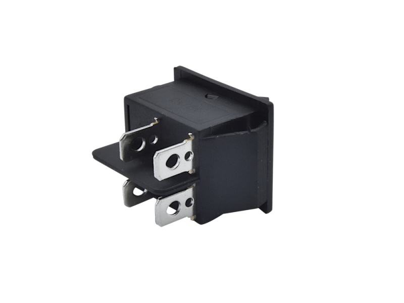 Rocker switch, 2 position, DPST, ON-OFF, black