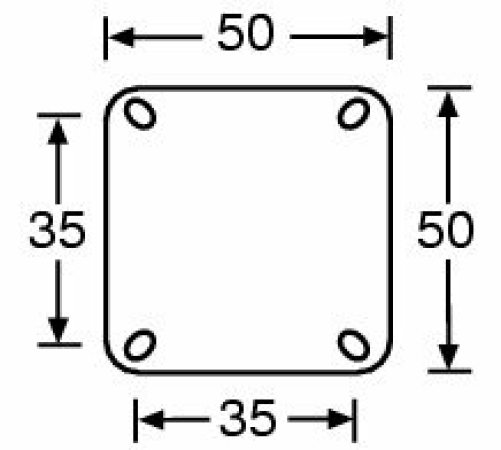 Swivel castor 50mm