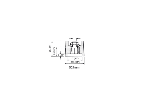 Knob Soldano Style 21 mm