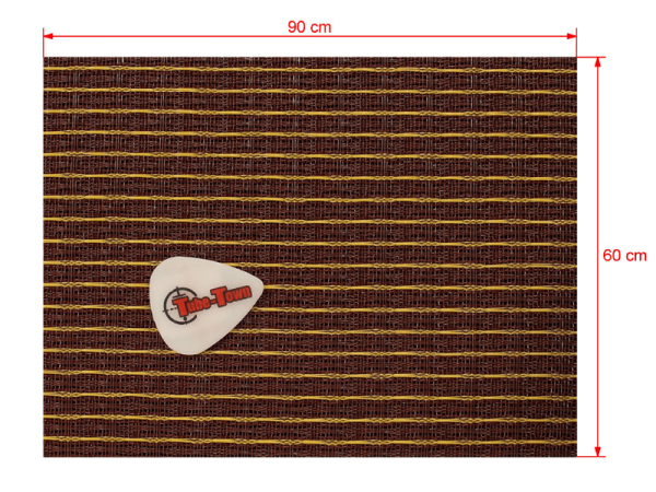 Grillcloth Fender Oxblood w/ gold stripe - 60 x 90 cm