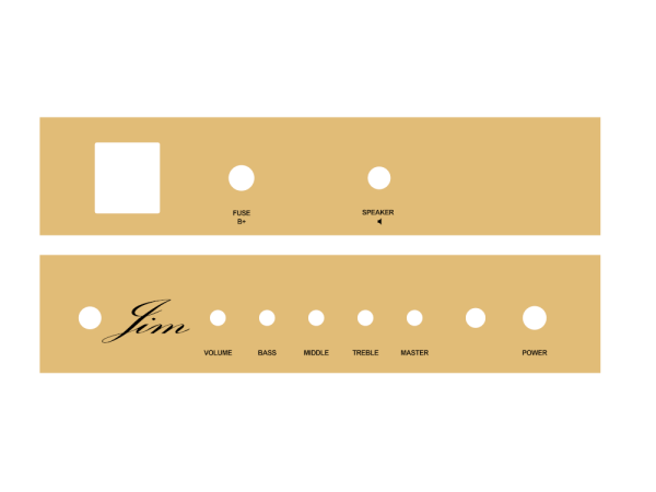 Faceplate for TT Amp-Kit Jim GOLD PRO