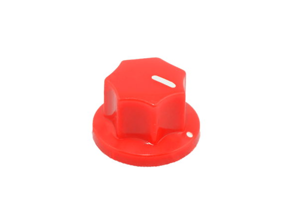 Knob Classic Fluted, red