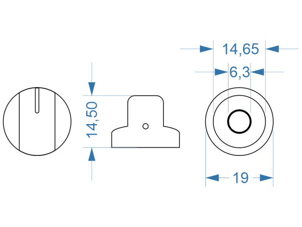 Knopf Classic Pointer - Weiß