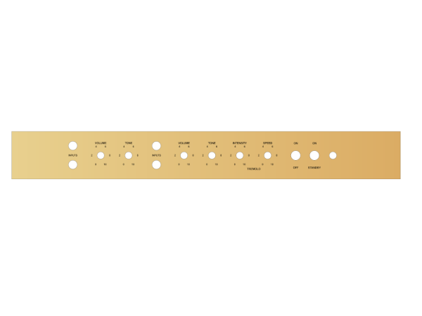 Faceplate für TT Bausatz 18Watt Combo - Gold glänzend