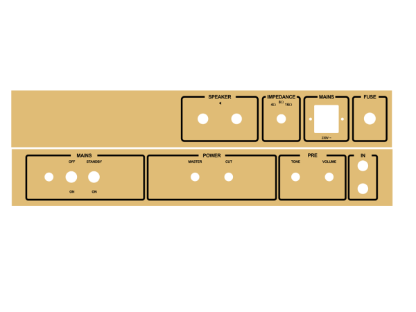 Faceplate für TT Bausatz AC18 - Gold