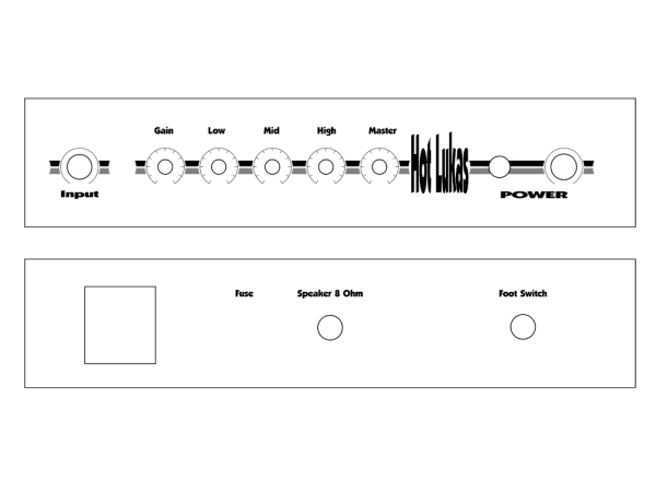 Faceplate for TT Amp-Kit HotLukas - white/black