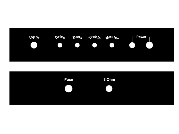 Faceplate für TT Bausatz Lummerland Express - schwarz/weiß