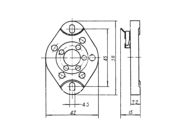 Sockel UX-5 Keramik, Chassis