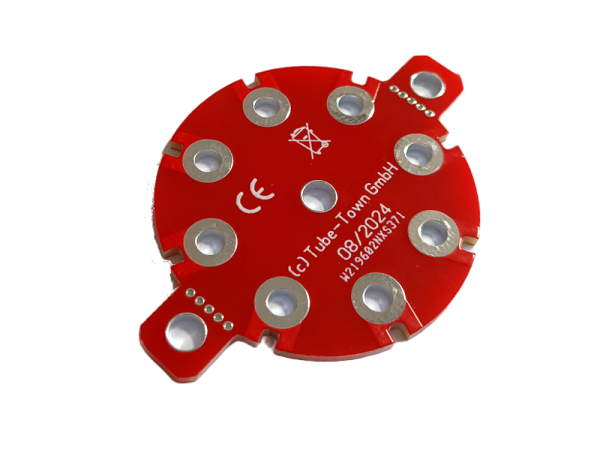 Tube-Town Turret-Sockel PCB - red