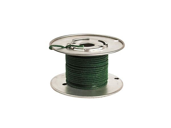 Cloth Wire AWG #18 (0,82 mm²) solid, green, 6 m