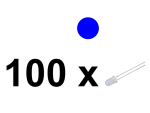 LED 3 mm klar/blau - 100 Stück